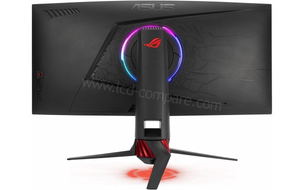 ASUS XG35VQ - Vue de l'arri&egrave;re avec syst&egrave;mes Aura Sync et Light Signature