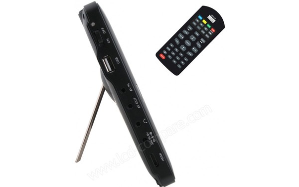 AUGUST DTV905 - Vue de profil avec t&eacute;l&eacute;commande