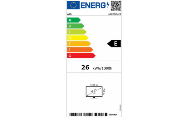 AYA A32HD0123B - &Eacute;tiquette &eacute;nergie v2