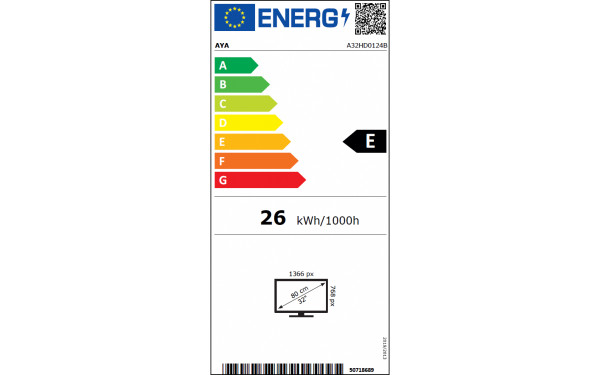 AYA A32HD0124B - &Eacute;tiquette &eacute;nergie v2