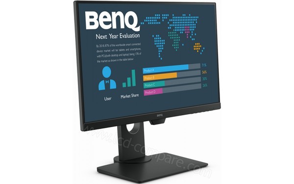 BENQ BL2480T - Vue 3/4 gauche