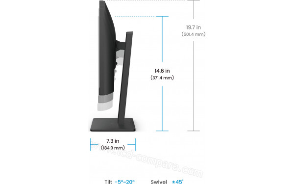 BENQ BL2486TC - Vue de profil droit