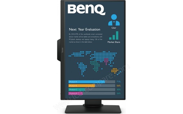 BENQ BL2581T - Vue de face en mode portrait