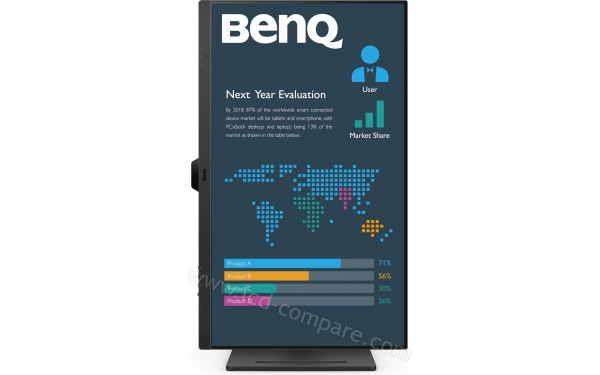 BENQ BL3290QT - Vue de face en mode portrait