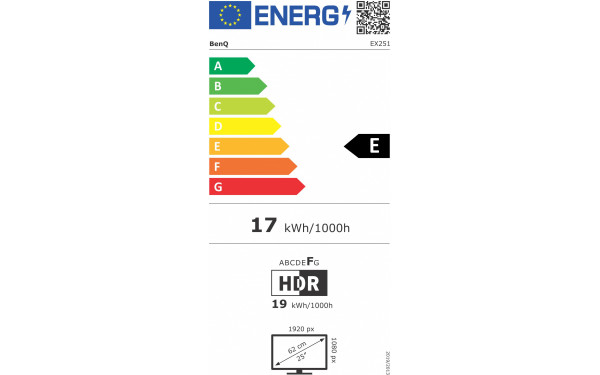BENQ Mobiuz EX251 - &Eacute;tiquette &eacute;nergie v2