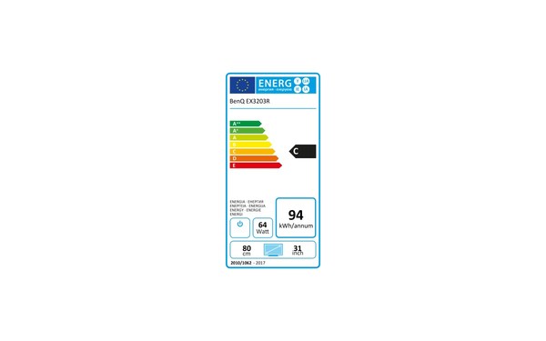 BENQ EX3203R - &Eacute;tiquette &eacute;nergie