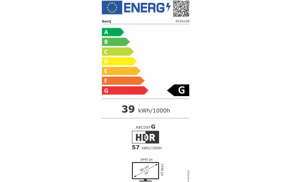 BENQ Mobiuz EX3410R - &Eacute;tiquette &eacute;nergie v2