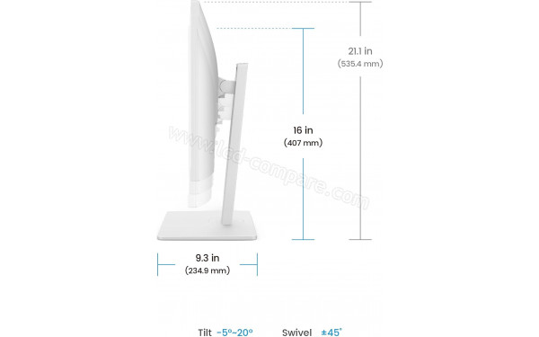 BENQ GW2786TC - Vue de profil droit