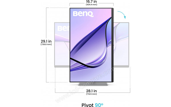 BENQ MA320U - Vue de face en mode portrait