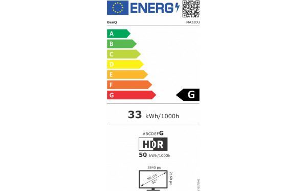 BENQ MA320U - &Eacute;tiquette &eacute;nergie v2