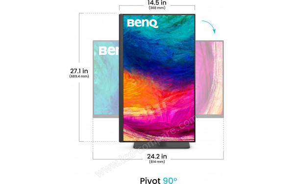 BENQ PD2706QN - Vue de face en mode portrait