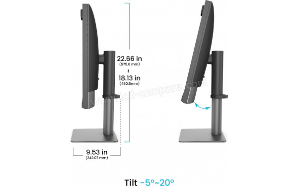 BENQ PD2770U - Vue de profil droit
