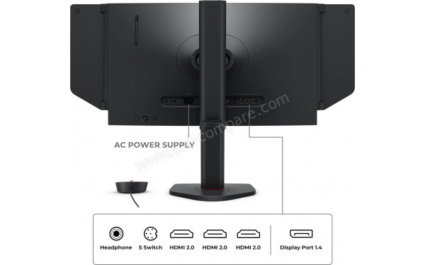 BENQ Zowie XL2566X+ - Vue de l'arri&egrave;re