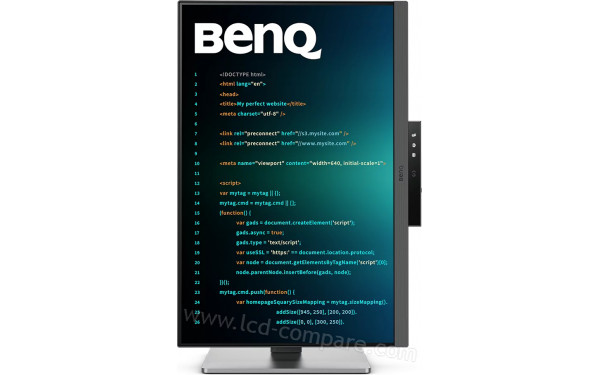 BENQ RD240Q - Vue de face en mode portrait