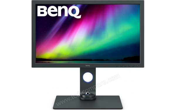 BENQ PhotoVue SW271C - Vue de face en position haute avec molette G2 (incluse)