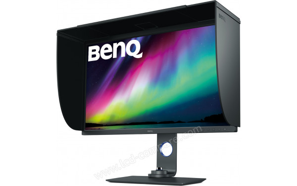 BENQ PhotoVue SW321C - Vue 3/4 droite avec cache anti-&eacute;blouissement