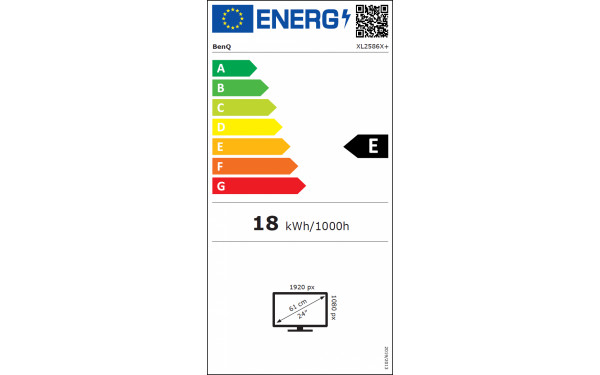 BENQ XL2586X+ - &Eacute;tiquette &eacute;nergie v2