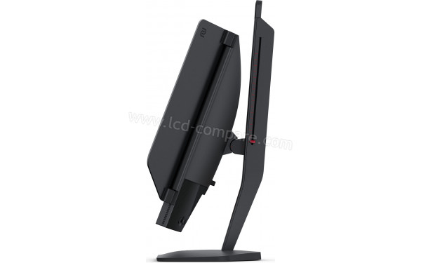 BENQ Zowie XL2546K - Vue de profil avec Shield (inclus), en position basse et inclin&eacute;e