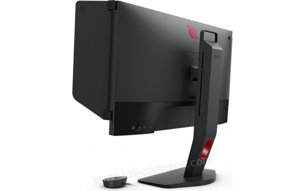 BENQ Zowie XL2546K - Vue 3/4 arri&egrave;re avec Shield et S-Switch (inclus)