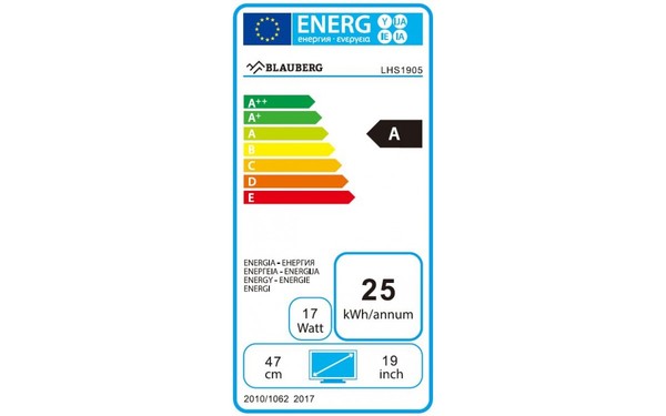 BLAUBERG 19LHS1905 - &Eacute;tiquette &eacute;nergie