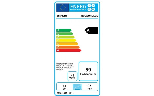 BRANDT B3220HD - &Eacute;tiquette &eacute;nergie
