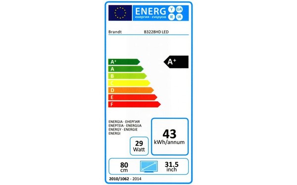 BRANDT B3228HD - &Eacute;tiquette &eacute;nergie