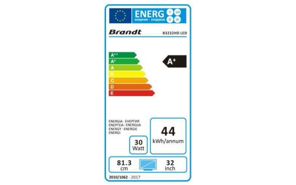 BRANDT B3232HD - &Eacute;tiquette &eacute;nergie