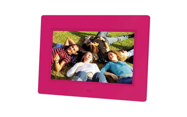 BRAUN DigiFrame 709 Rose - Vue 3/4 droite