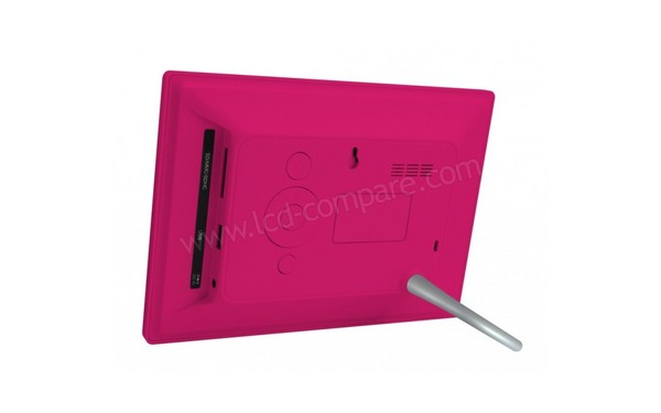 BRAUN DigiFrame 709 Rose - Vue 3/4 arri&egrave;re