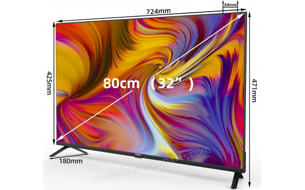 CHIQ L32H7G - Vue 3/4 droite