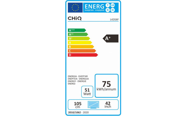 CHIQ L42G6F - &Eacute;tiquette &eacute;nergie
