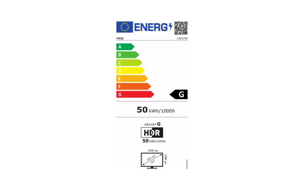 CHIQ L42G7W - &Eacute;tiquette &eacute;nergie v2
