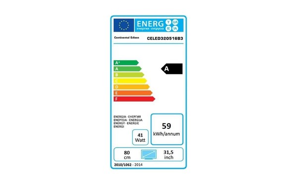 CONTINENTAL EDISON CELED320516B3 - &Eacute;tiquette &eacute;nergie
