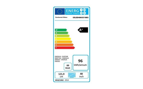 CONTINENTAL EDISON CELED48K0316B3 - &Eacute;tiquette &eacute;nergie