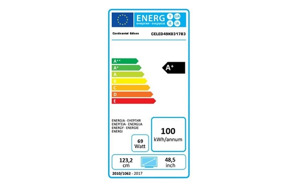 CONTINENTAL EDISON CELED49K0317B3 - &Eacute;tiquette &eacute;nergie
