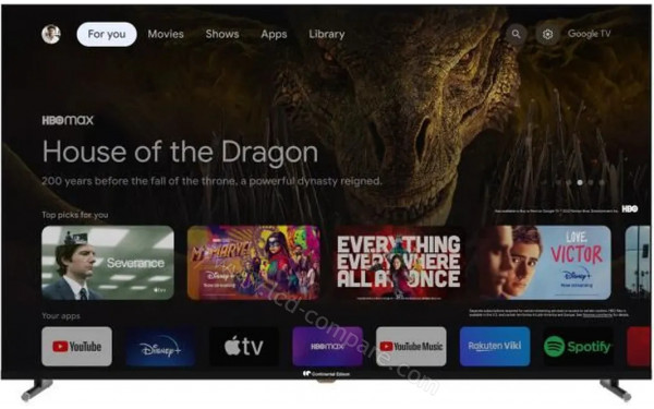 CONTINENTAL EDISON CELED50SGQLD24B6 - Vue de face