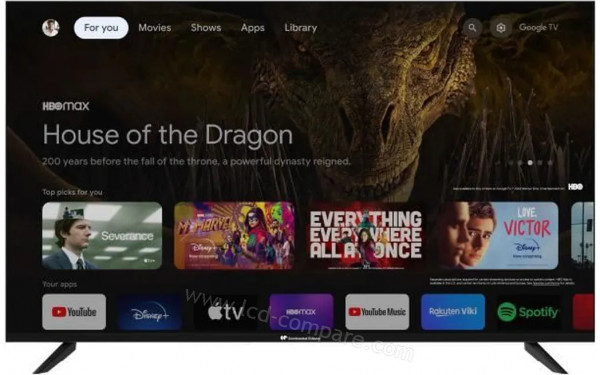 CONTINENTAL EDISON CELED55SGUHD24B6 - Vue de face