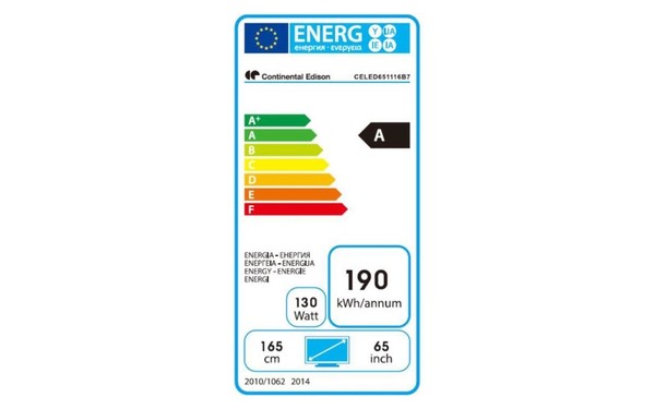CONTINENTAL EDISON CELED651116B7 - &Eacute;tiquette &eacute;nergie