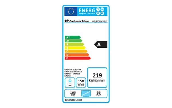 CONTINENTAL EDISON CELED654KB7 - &Eacute;tiquette &eacute;nergie