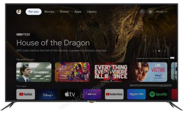 CONTINENTAL EDISON CELED65SGUHD23B6 - Vue de face