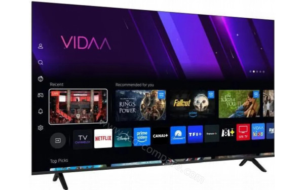 CONTINENTAL EDISON CELED65SV2QL25B6 - Vue 3/4 gauche