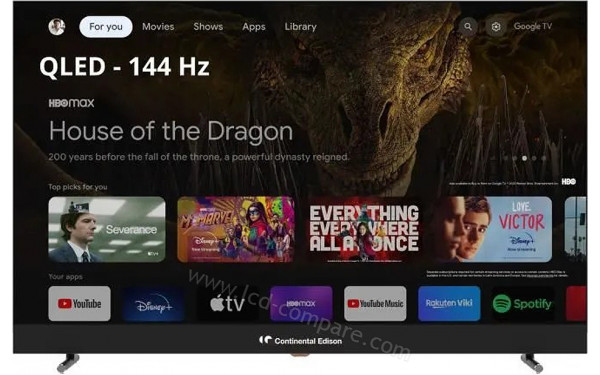 CONTINENTAL EDISON CELEDGAM43QL24B6 - Vue de face