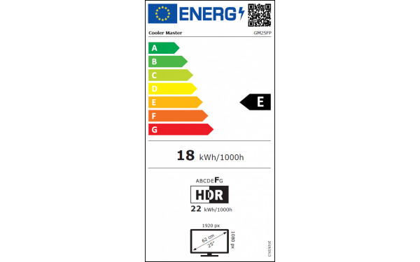 COOLER MASTER GM25FP - &Eacute;tiquette &eacute;nergie v2
