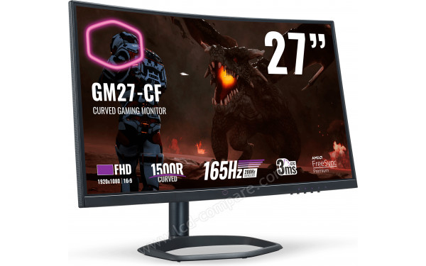 COOLER MASTER GM27-CF - Vue 3/4 gauche