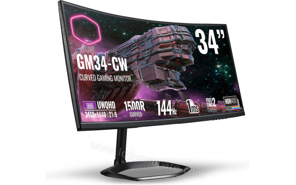 COOLER MASTER GM34-CW - Vue 3/4 gauche