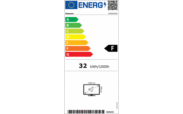 DAEWOO 32DMS33HD - &Eacute;tiquette &eacute;nergie v2