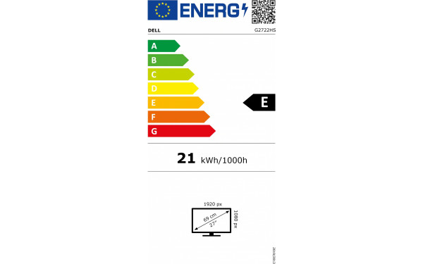 DELL G2722HS - &Eacute;tiquette &eacute;nergie v2