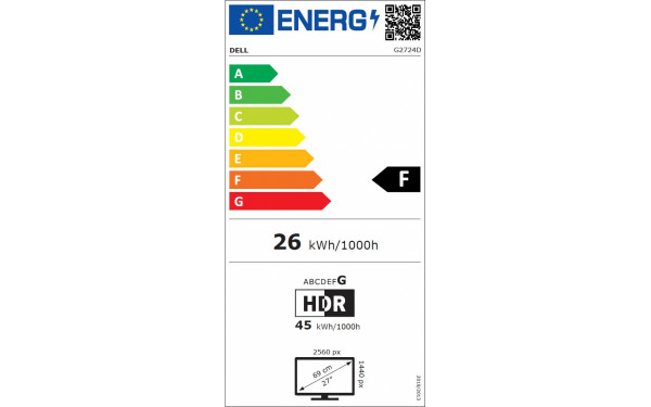 DELL G2724D - &Eacute;tiquette &eacute;nergie v2