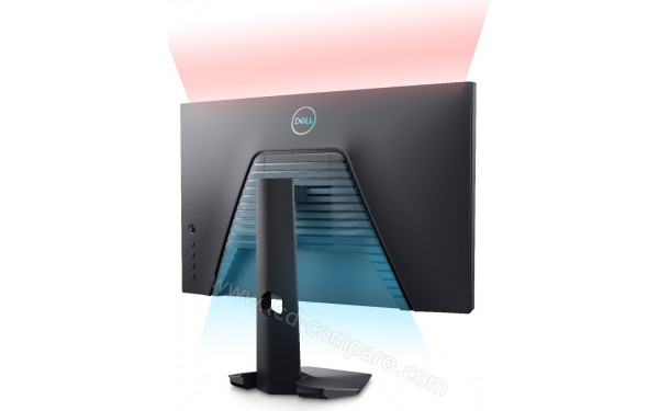 DELL S2421HGF - Vue 3/4 arri&egrave;re avec mise en sc&egrave;ne du refroidissement