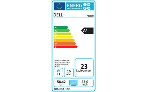 DELL P2319H - &Eacute;tiquette &eacute;nergie